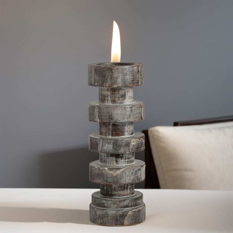 Logotipo personalizado Contenedor de candeleros de piedra de mármol para bodas o decoraciones navideñas en casa