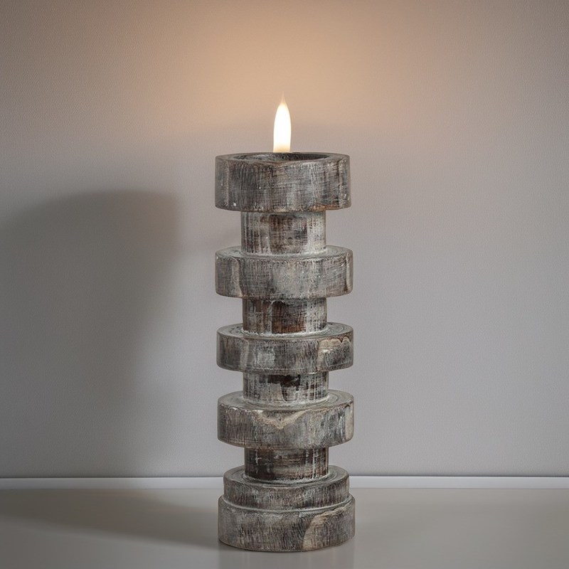 Decoración de iluminación Candlestick Holder de lujo de piedra Stand para el hogar o la decoración de Navidad