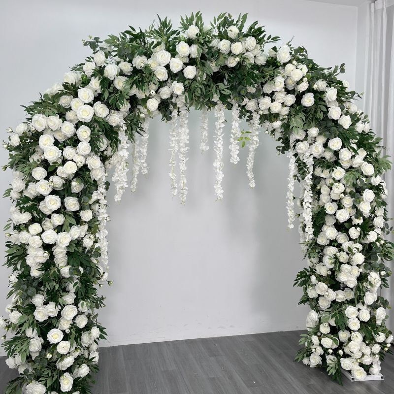 Hermosa Flor de Arco de Corazón Colorida de 30 cm Ideal para decoración de eventos de bodas al aire libre