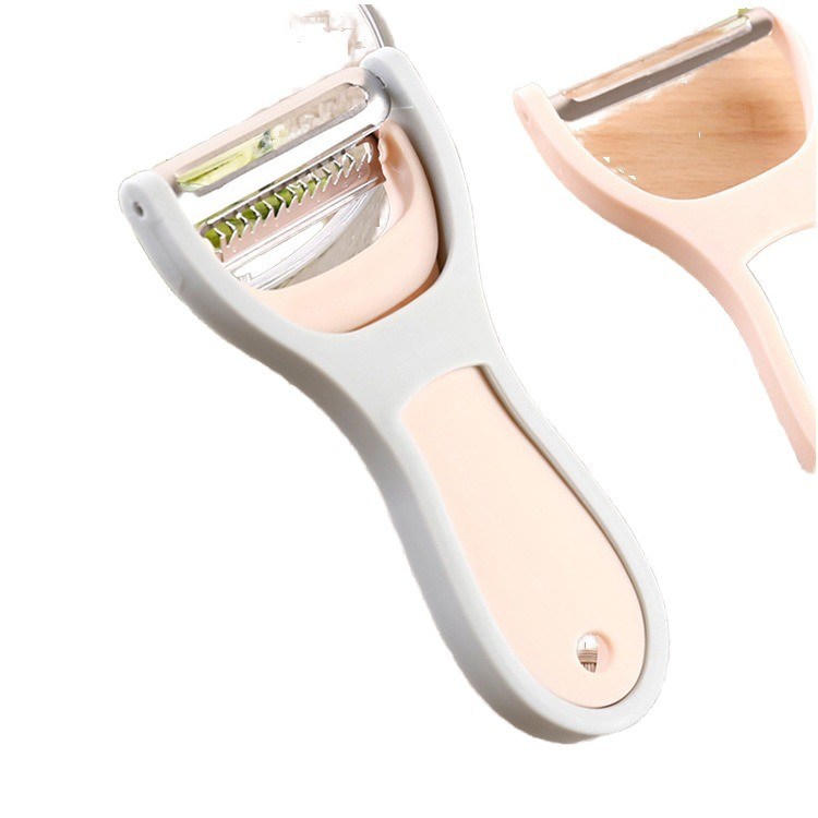 Exfoliante de frutas y verduras de acero inoxidable 2 en 1 herramienta de cocina multifuncional