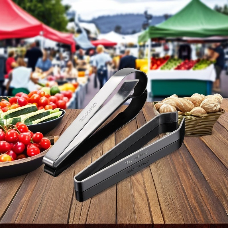 Clip de epilador de acero inoxidable y bambú para cocinas caseras