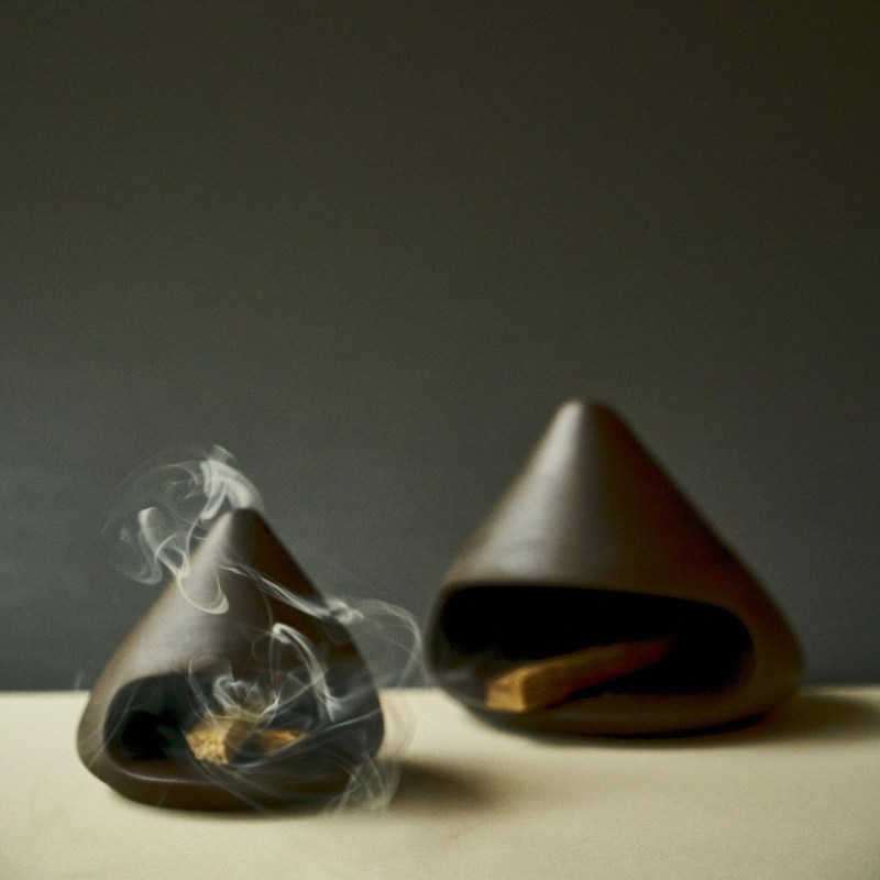 Soporte de palo de incienso de cerámica chic Palo Santo de metal quemador de incienso para la decoración del hogar