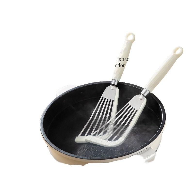 Espatulas de pescado con ranuras de acero inoxidable para herramientas de cocina duraderas y manipulación segura de alimentos