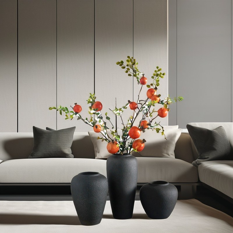 Vaso de vidrio de flores de color personalizado perfecto para la ocasión del año chino y rayas verticales