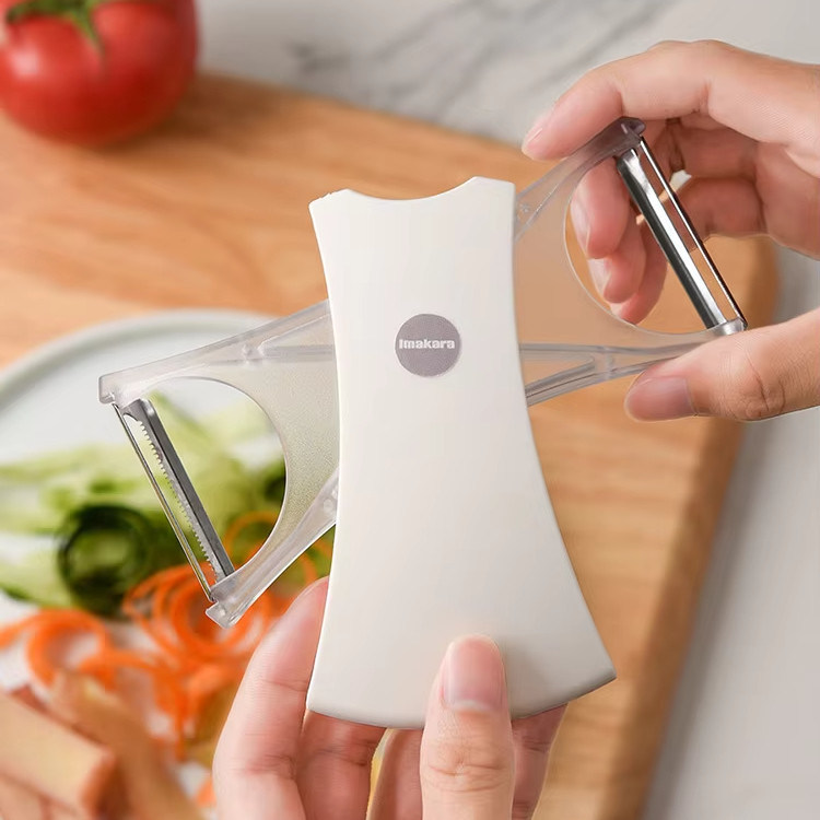 Comerciante de alimentos compradores de acero multifunción de papa de cáscara de verduras y cortador de frutas