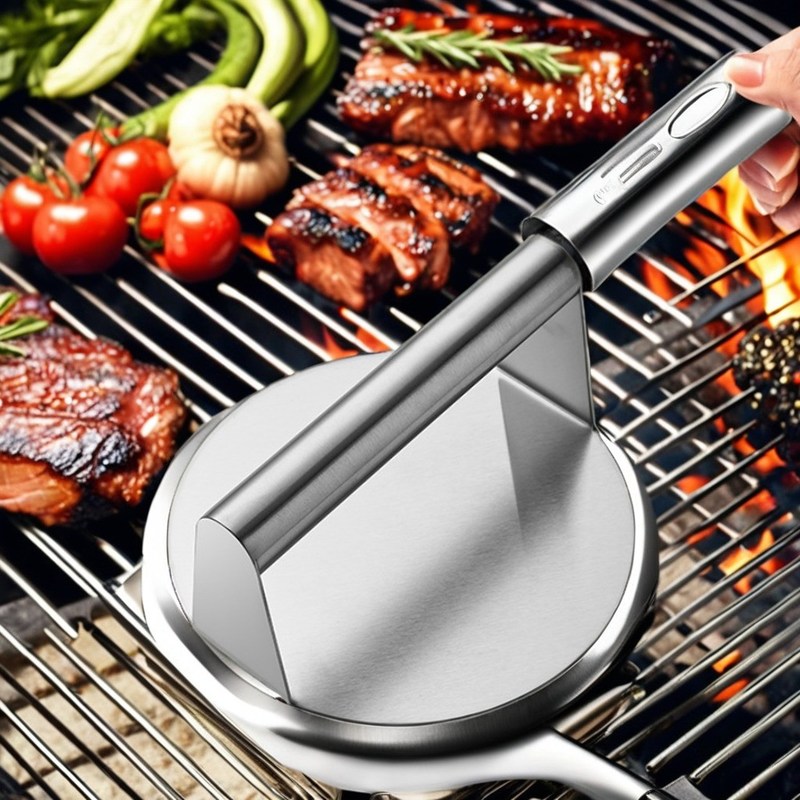 Acero inoxidable Cuadrado Grill herramienta para la parrilla No adhesivo superficie esencial