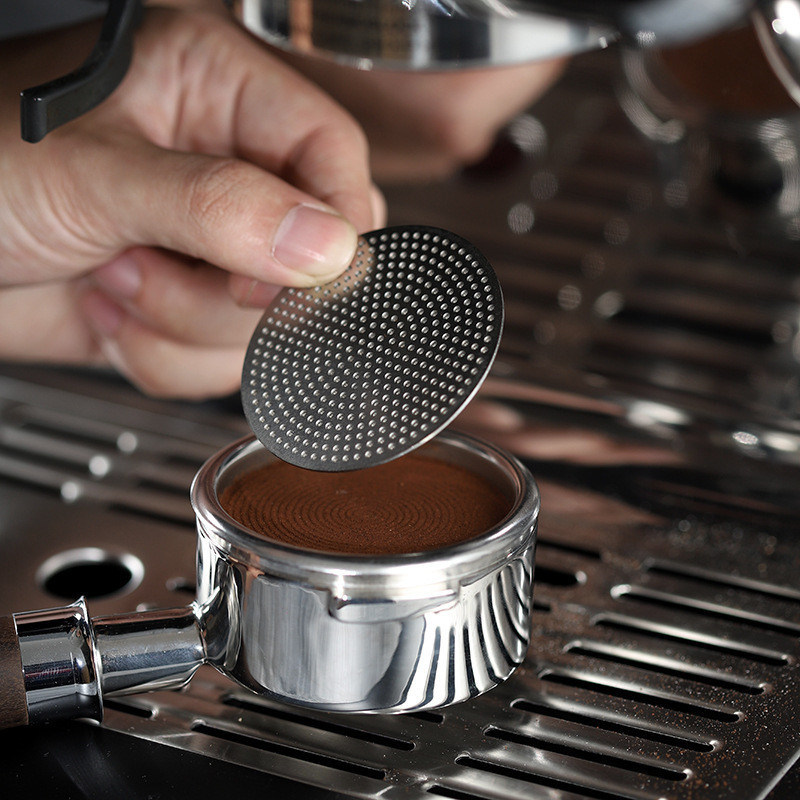 BAMBOO Barista Espresso profesional Accesorios de café almacenados 51 mm de acero inoxidable pantalla de puck