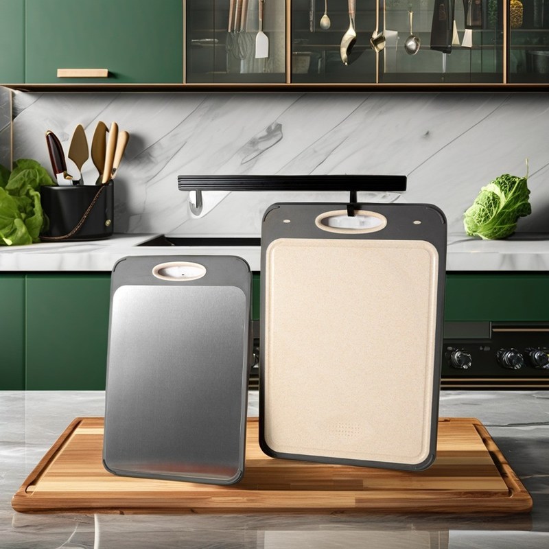 Cuadro de plástico espeso y tablero de corte antiderrapante de bambú PP ecológico para cocina esencial