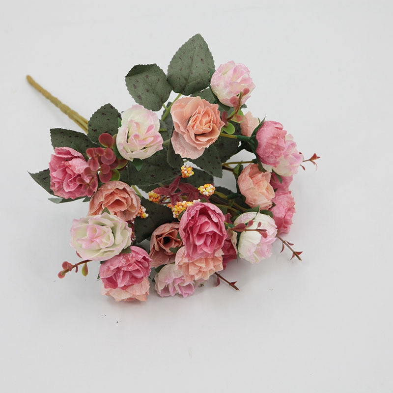 30cm Diamante Rosas de otoño Bouquet de rosas para la casa de la boda Decoración y adornos de Navidad