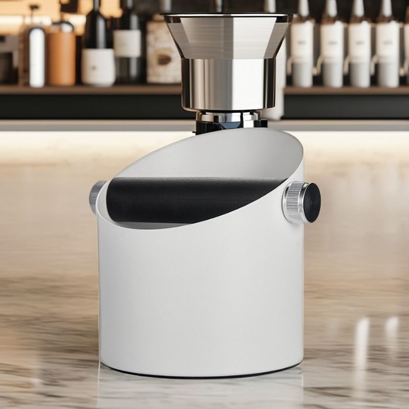 Caja de café de acero inoxidable con base antideslizante de barra extraíble para limpieza fácil
