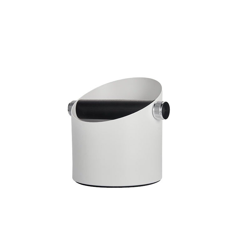 Logotipo personalizable moderno resistente caja de golpe de acero inoxidable blanco para herramientas de café y té