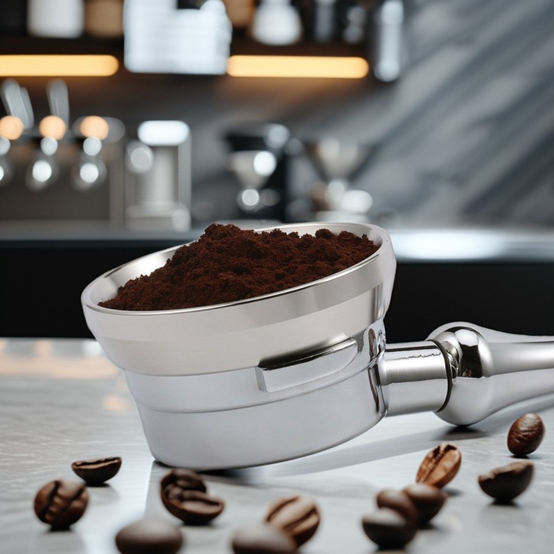 Diseño inteligente Funnel de dosificación de café de metal herramienta de precisión de filtro portátil respetuosa con el medio ambiente