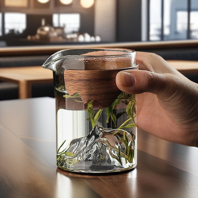 240ml Taza de vidrio transparente hecha a mano diseño ecológico estilo clásico para hoteles y cafeterías