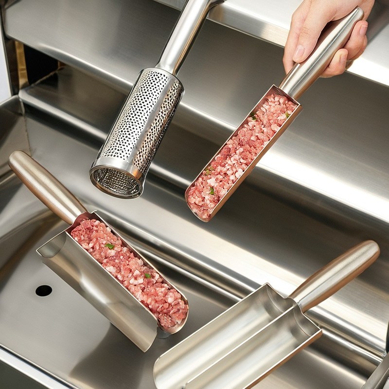 Cocina casera sin esfuerzo Confección de bolas de carne de diseño tradicional sin pegamento Con cuchara manual