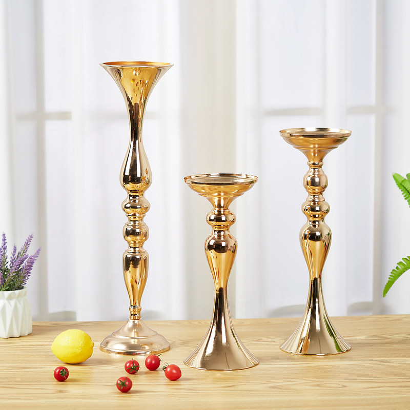 Candelabros de sirena de metal de oro vintage para decoración de mesa de bodas con estilo Eventos domésticos
