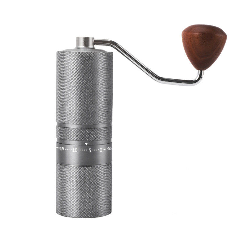 Manual de manija de madera de acero inoxidable Grinder de café de aleación C2 para herramientas de café y té