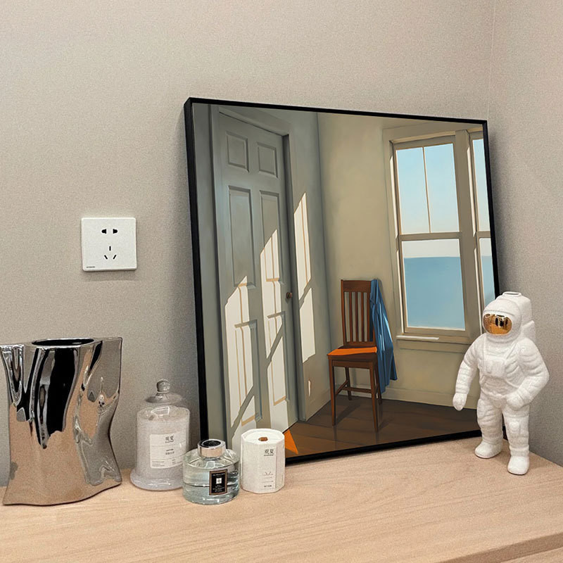 Exquisita ventana nórdica de estilo Art Deco con luz solar Impresión de lienzo para decoraciones y regalos