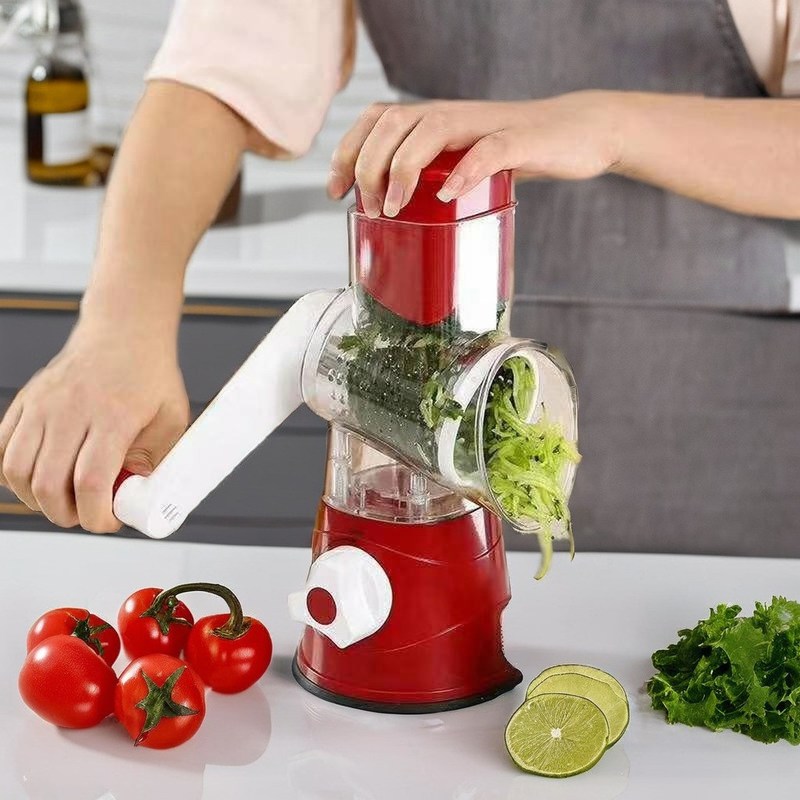 Cortador de vegetales manual de plástico multifunción 3 en 1 Cortador vertical de vegetales