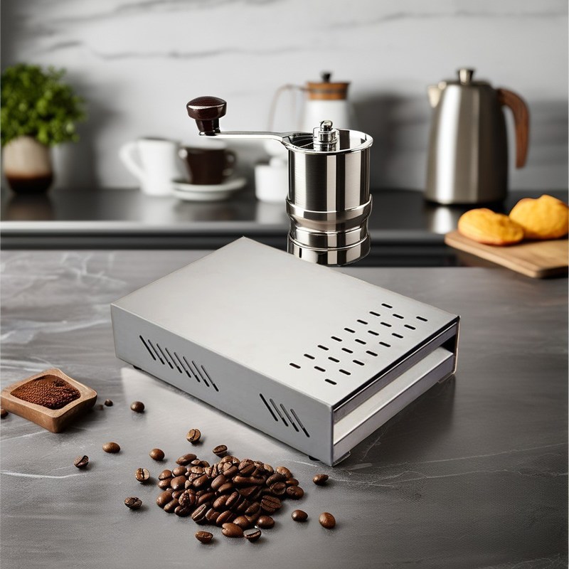 Herramientas para café y té tipo cajón engrosado de acero inoxidable Contenedor de café con barra