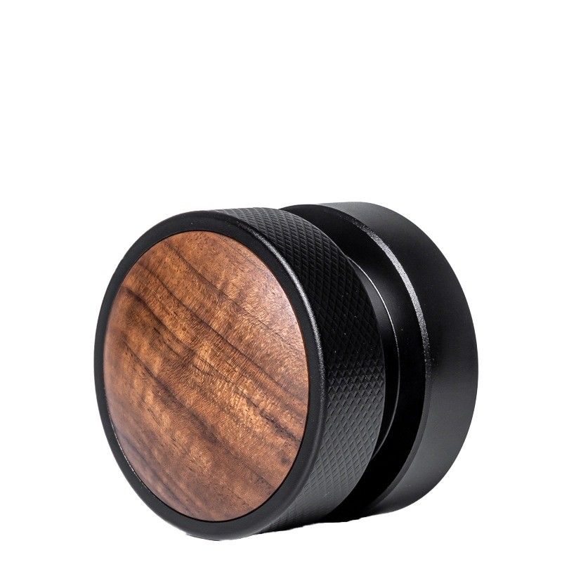 Personalizar el logotipo Acceptable Madera de nuez y acero inoxidable Conjunto de manipulador de expreso Tamaño 58mm
