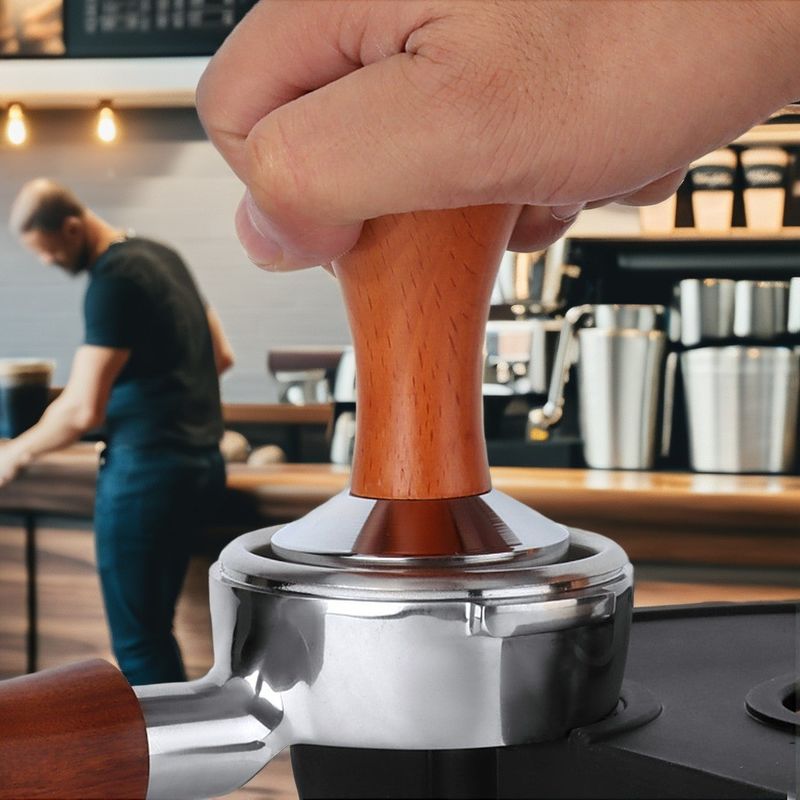 Accesorios de café de acero inoxidable portátil de hierro fundido 51mm 53mm 58mm Tamaños para baristas distribuidores de café de cocina