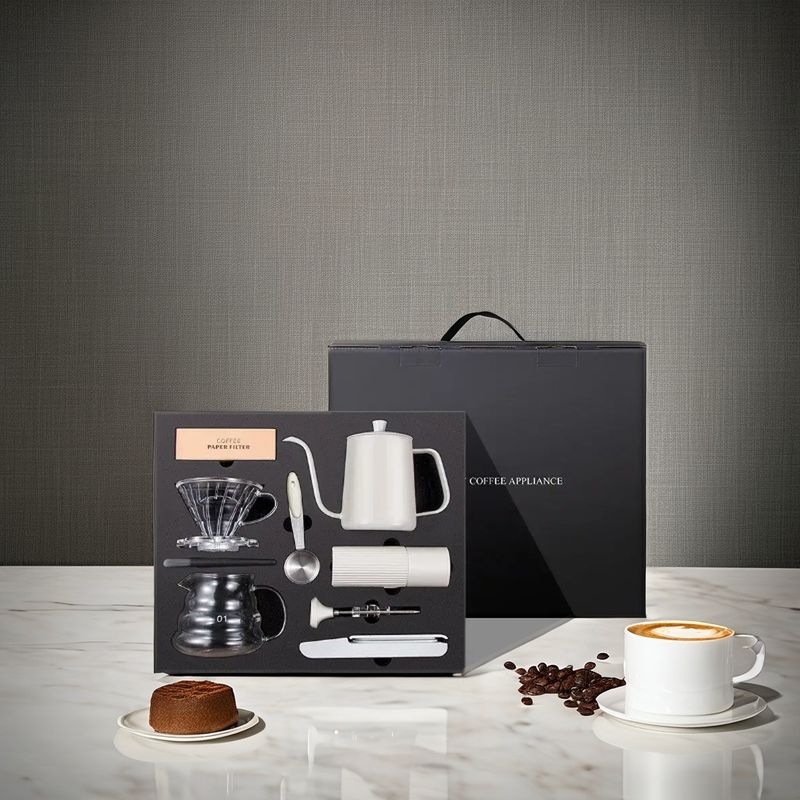 600 ml Europa diseño de acero inoxidable sin hilos de molino de café manual con velocidad ajustable 48 mm Flat Burr
