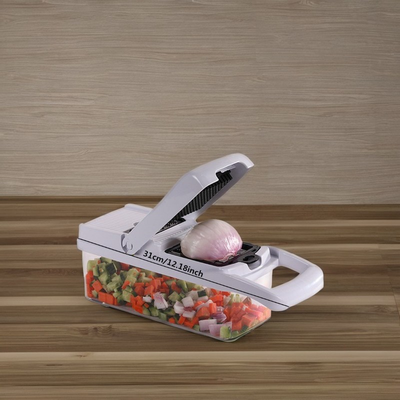 Slicer de frutas y verduras de acero inoxidable multifuncional de 22 en 1 para el hogar