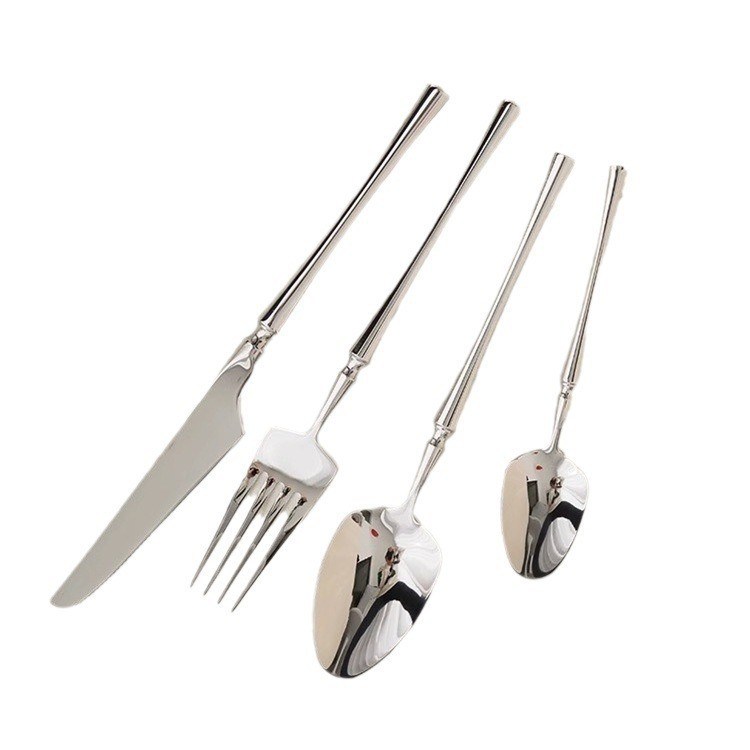 Set de cubiertos de acero inoxidable de lujo de 24 piezas para decoración de bodas de hotel Características sostenibles