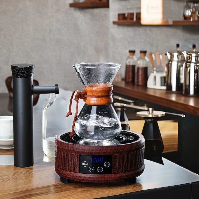 Logotipo personalizado Máquina de café de vidrio de borosilicato de doble pared para una resistencia al calor inusual