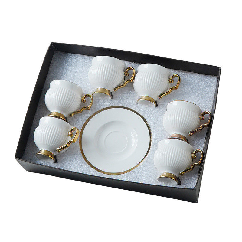 11 oz Bone Ceramic Cups Logotipo personalizado Negro Blanco Sublimación de colores para juegos de té de cerveza