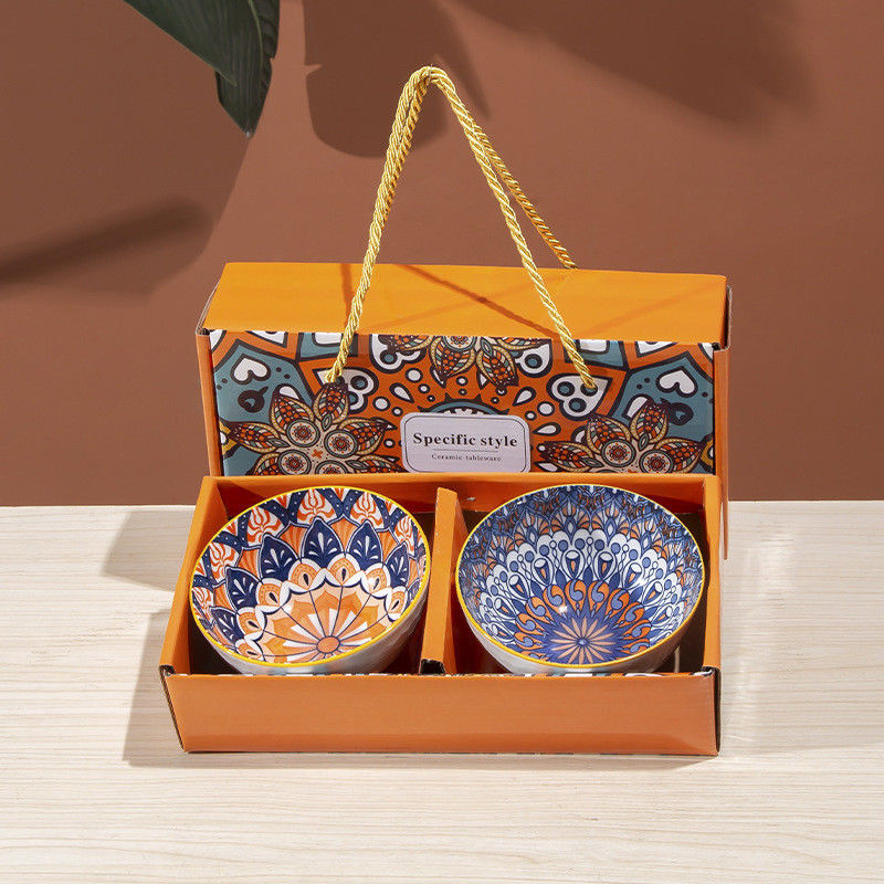 Cuencos tipo vajilla de cerámica de porcelana para decoración de regalos en estilo boho